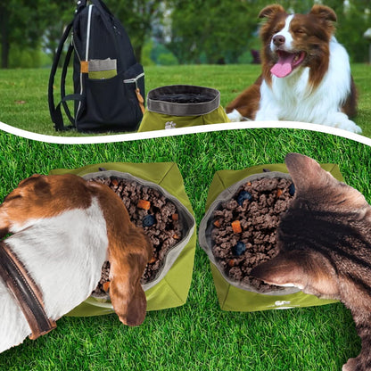 48 oz Portable Foldable Travel Pet Water Bowl and Food Bowls