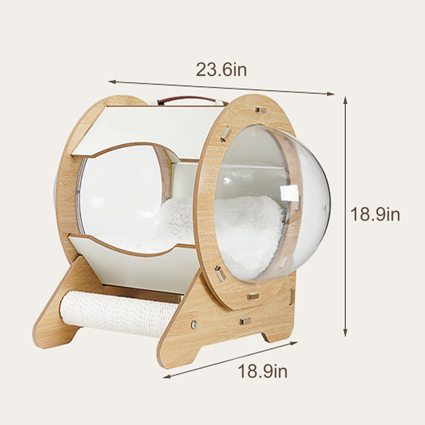 REDSASA 2-in-1 Cat House with Scratch Board, 360°View Large Capacity Cat Bed for Cats of All Ages with Staircase