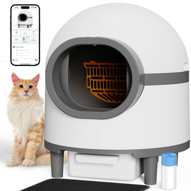 PET021 Self-Cleaning Cat Litter Box, Smart Cat Litter Box (GRAY)