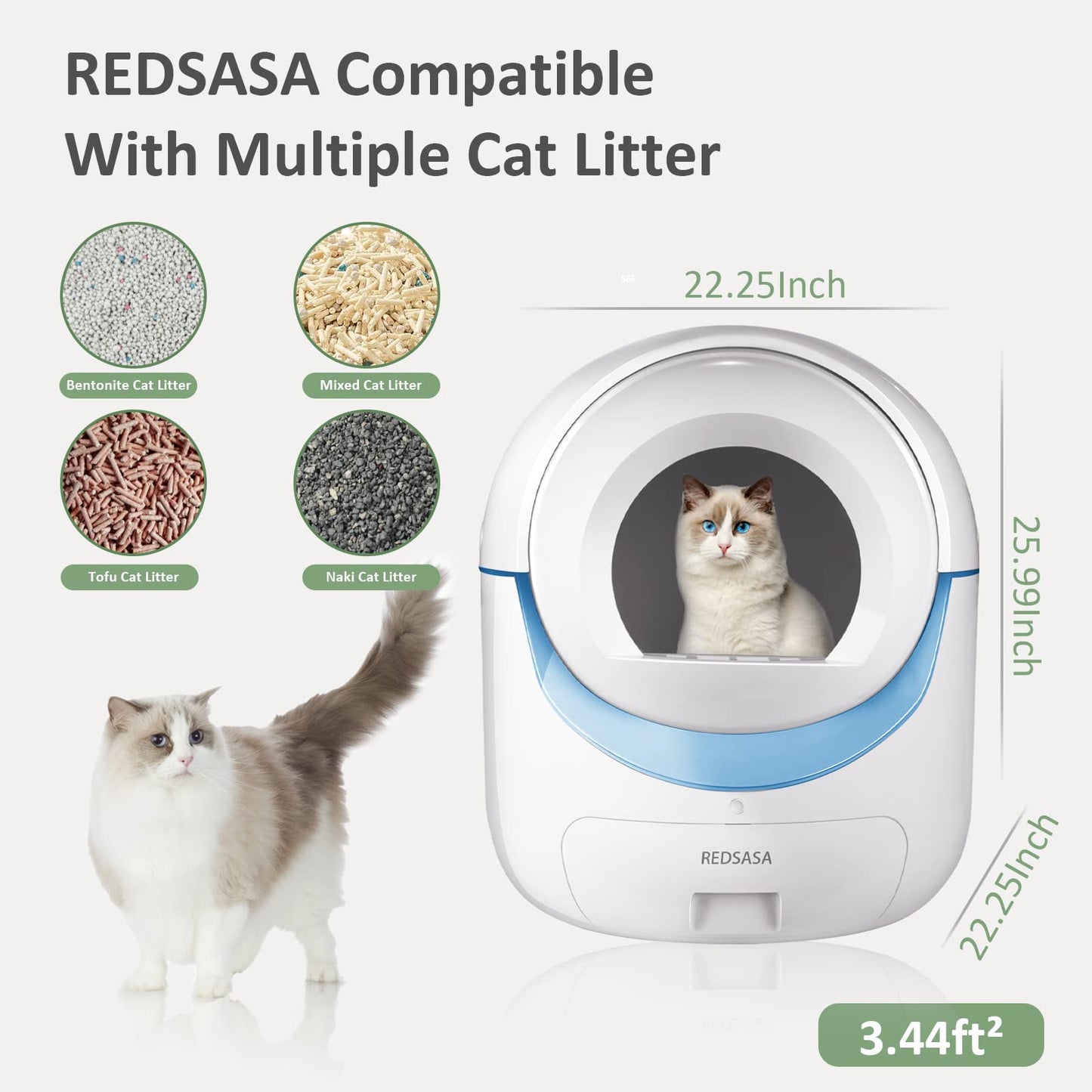 PET001 Self Cleaning Cat Litter Box for Multiple Cats, Automatic Cat Litter Box with APP Control