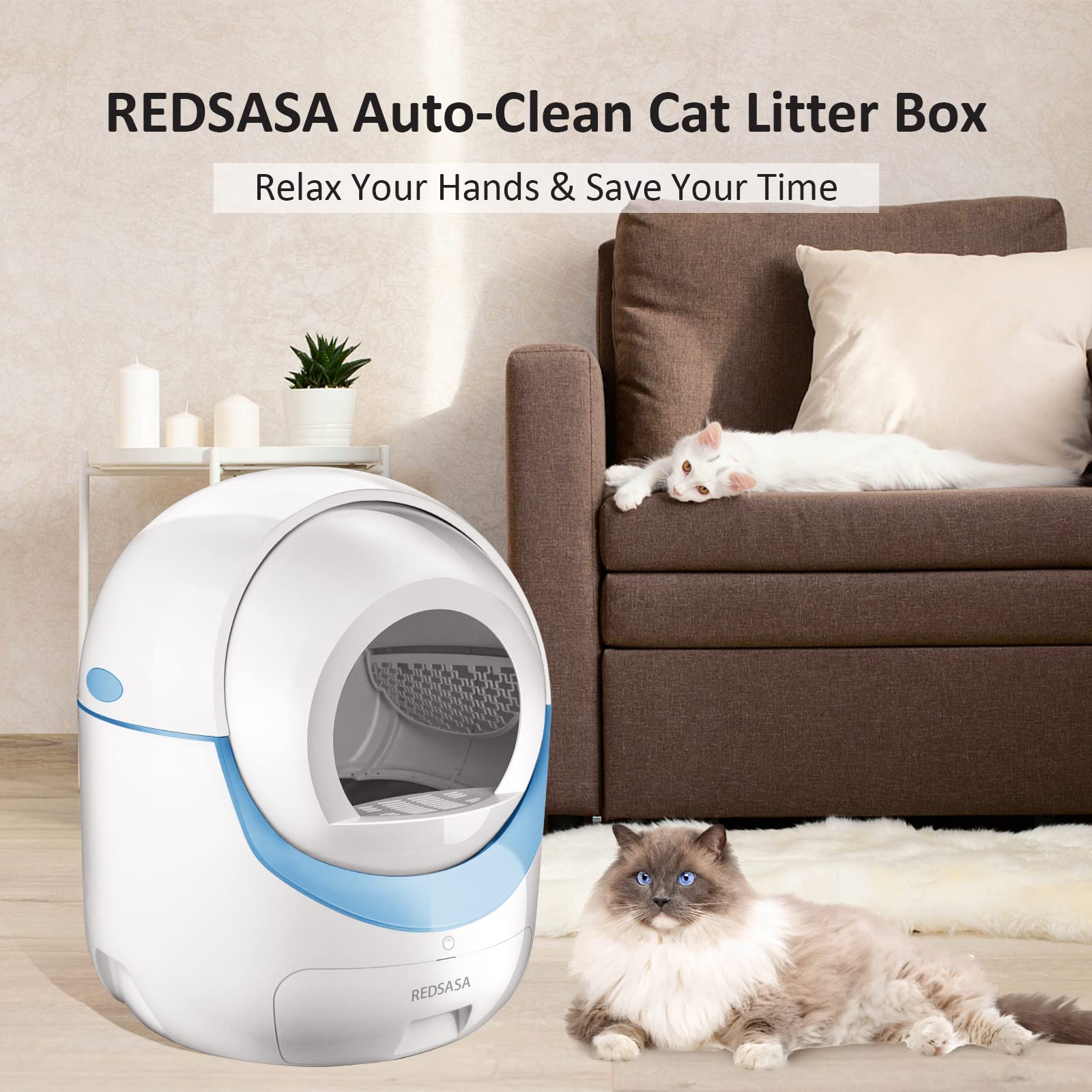 Self-Cleaning Cat Litter Box, Automatic Cat Litter Box for Multi Cats, Extra  Large Smart Litter Box with Mat & Liner - AliExpress