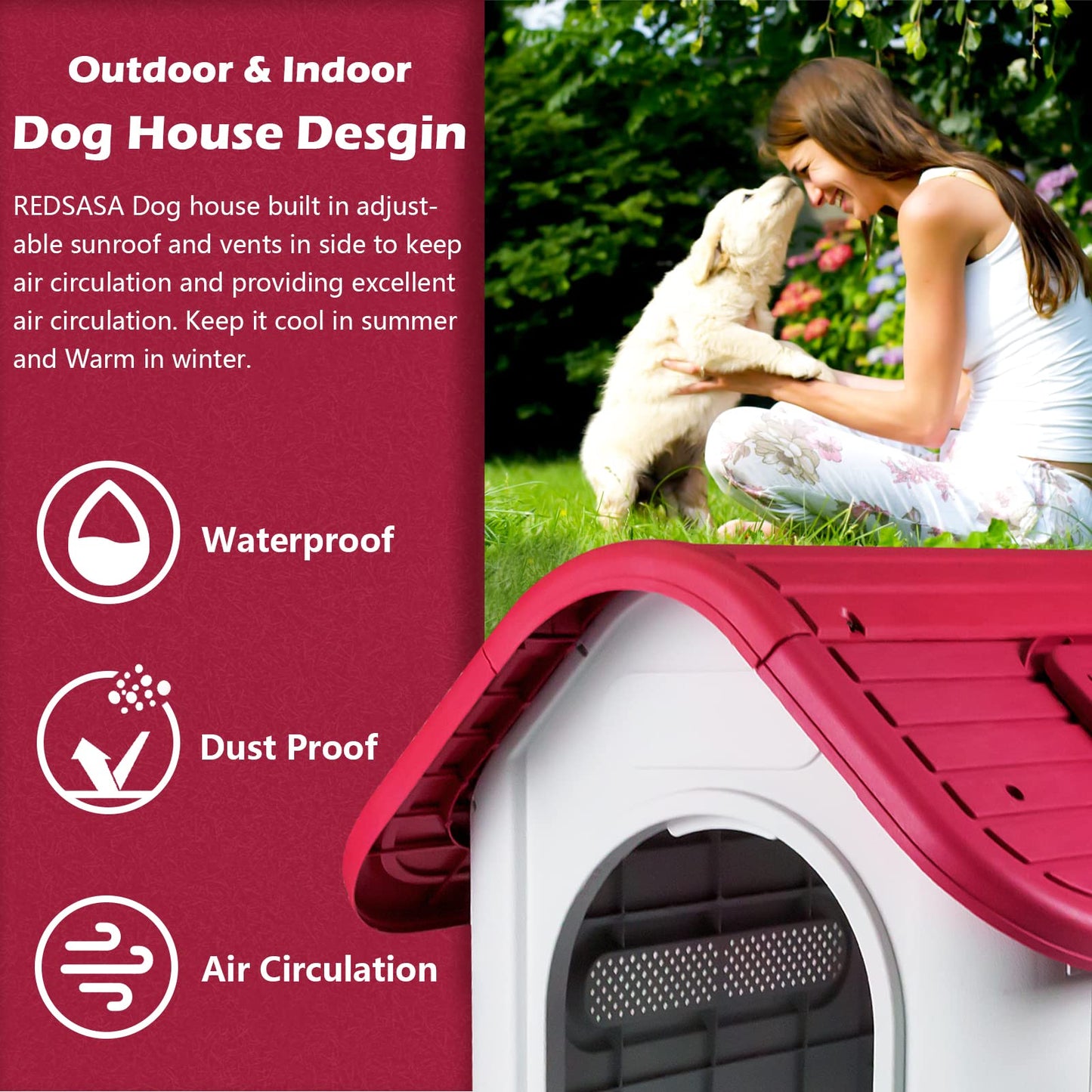  Outdoor & Indoor Doghouse